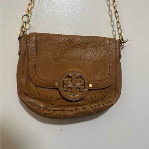 Tory Burch Tan Leather Shoulder Bag